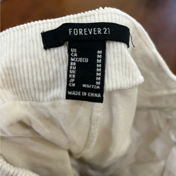 Forever 21 Off White Corduroy Mini Skirt - Picture 2 of 4